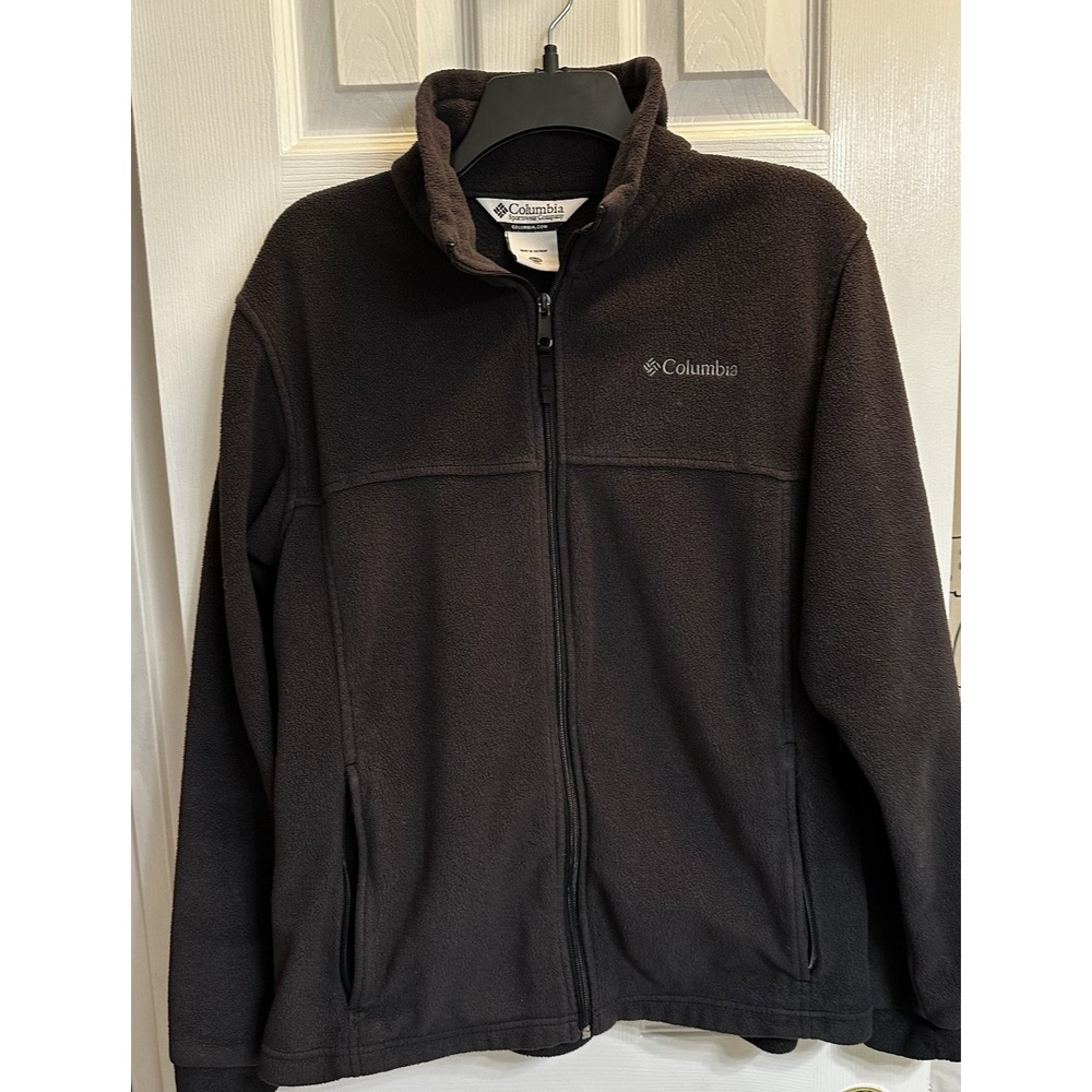 Columbia Youth Steens Mountain Full Zip Fleece‎ Jacket Black Gray Size 18/20 XL